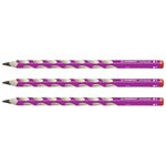 Crayon graphite EASYgraph HB droitier corps rose x 3 STABILO