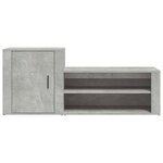 vidaXL Armoire à chaussures Gris béton 130x35x54 cm Bois d'ingénierie