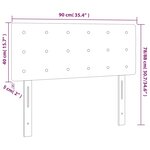 vidaXL Tête de lit à LED Rose 90x5x78/88 cm Velours