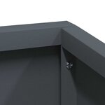 vidaXL Cache-pot de jardin Anthracite 100 x 100 x 50 cm Acier