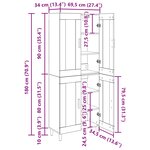 vidaXL Haut Armoire Chêne artisanal 69 5 x 34 x 180 cm