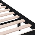 vidaXL Cadre de lit Noir Bois massif 200x200 cm