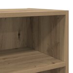 vidaXL Meuble TV Artisan Chêne Bois d'ingénierie  Métal Moyenne