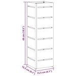 vidaXL Porte-parapluie Anthracite 15 5 x 15 5 x 49 cm Métal