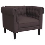 vidaXL Ensemble de canapés 3 Pièces marron foncé tissu