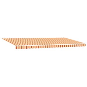 vidaXL Auvent rétractable manuel avec LED jaune et orange 600x350 cm
