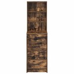 vidaXL Haut Armoire Chêne fumé 40 x 41 x 135 cm Bois d'ingénierie