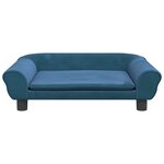 vidaXL Canapé pour enfants bleu 70x45x26 cm velours