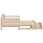 vidaXL Lit de jour avec gigogne et tiroirs sans matelas 80x200 cm
