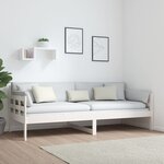 vidaXL Lit de jour blanc bois de pin massif 80x200 cm