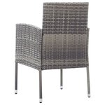 vidaXL Ensemble à manger de jardin 7 Pièces Résine tressée Anthracite