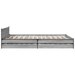 vidaXL Cadre de lit à tiroirs sonoma gris 150x200 cm bois d'ingénierie