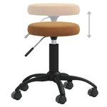 vidaXL Chaise de salle à manger Marron Velours