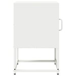 vidaXL Table de chevet blanc 36x39x60 5 cm acier laminé à froid