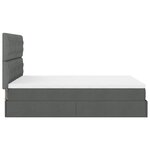 VidaXL Cadre de lit ottoman avec matelas gris foncé 140x200 cm tissu