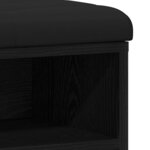 vidaXL Banc à chaussures Noir 100 x 30 x 48 cm Bois d'ingénierie