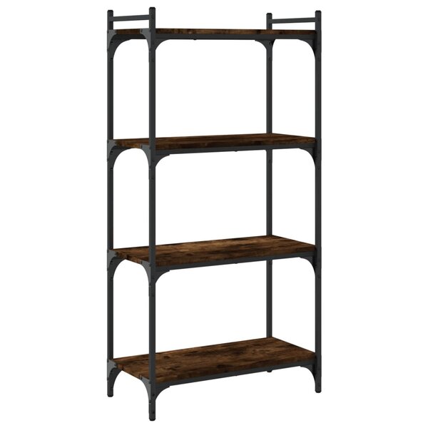 vidaXL Bibliothèque 4 niveaux chêne fumé 60x30x120cm bois d'ingénierie