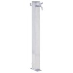 vidaXL Colonne à eau de jardin 80 cm acier inoxydable carré
