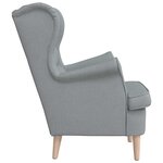 vidaXL Fauteuil gris clair 74x84x100 cm tissu