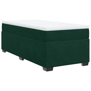 vidaXL Sommier à lattes de lit avec matelas Vert foncé 100x200 cm