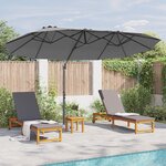 vidaXL Parasol cantilever de jardin Anthracite 372 x 198 x 253 cm