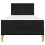 vidaXL Cadre de lit avec matelas Noir 100 x 200 cm Tissu