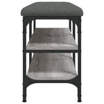 vidaXL Banc à chaussures sonoma gris 82x32x47 cm Bois d'ingénierie
