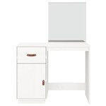 vidaXL Coiffeuse Blanc 95x50x134 cm Bois de pin massif