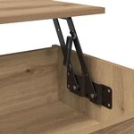 vidaXL Table basse chêne artisanal 80 x 50.5 x 41.5 cm