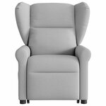 vidaXL Fauteuil inclinable électrique gris nuage tissu