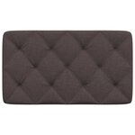 vidaXL Coussin de tête de lit marron foncé 90 cm tissu