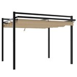 vidaXL Tonnelle de jardin avec toit rétractable taupe 3x3 m aluminium