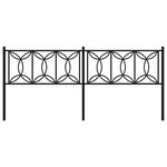 vidaXL Tête de lit de remplacement métal noir 193 cm