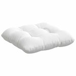 vidaXL Coussins de siège 4 Pièces Blanc 40 x 40 x 12 cm tissu