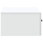 vidaXL Cabinet de chevet mural avec tiroir Blanc 49 x 34 5 x 20 cm