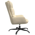 vidaXL Chaise de relaxation Crème Tissu
