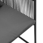 vidaXL Chaises de Jardin avec Coussins 4 Pièces Noir Rattan Poly