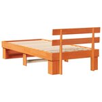 vidaXL Cadre de lit Marron cire 90 x 190 cm Bois massif en pin