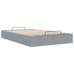 vidaXL Cadre de lit ottoman sans matelas gris clair 120x190 cm tissu