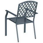 vidaXL Chaise de jardin 2 Pièces Anthracite 56 x 65 x 89 cm Acier