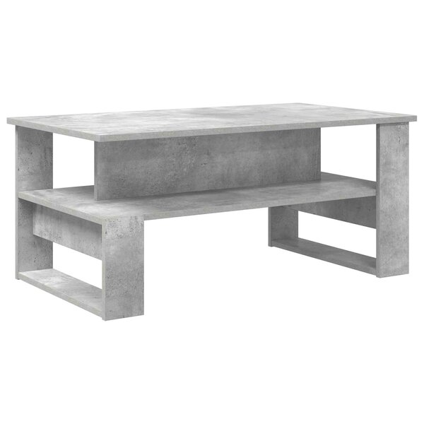 vidaXL Table basse Gris béton 90 x 50 x 40 cm Bois d'ingénierie