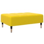vidaXL Canapé-lit à 2 places avec repose-pied jaune velours