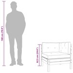 vidaXL Canapé de jardin avec coussins et repose-pied bois pin massif