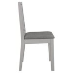 vidaXL Chaises à manger avec coussins lot de 2 gris bois solide