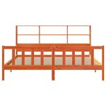 vidaXL Lit bibliothèque sans matelas cire marron 180x200 cm pin massif