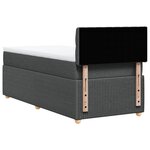 vidaXL Sommier à lattes de lit et matelas Gris foncé 90x190 cm Tissu