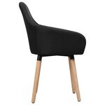 vidaXL Chaises à manger lot de 2 noir tissu