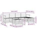 vidaXL Ensemble de canapés d'extérieur 6 Pièces Blanc 59 x 59 x 37 cm