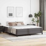 vidaXL Lit avec matelas Gris 180 x 200 cm Faux cuir
