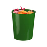 Corbeille à papier q-connect plastique résistant 16l 310x290mm coloris vert opaque